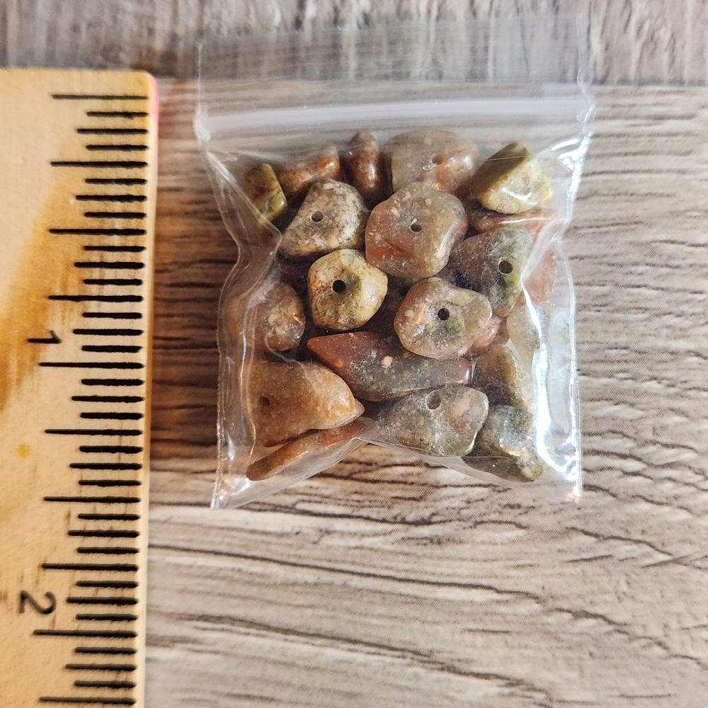 10 for $10 Gemstone Chips Drilled 1 Bag # 4